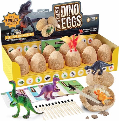 Dan&Darci Dig a Dozen Dino Egg Dig Kit for Kids