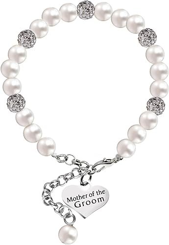 LParkin Mother of the Groom Gifts Pearl Bracelet